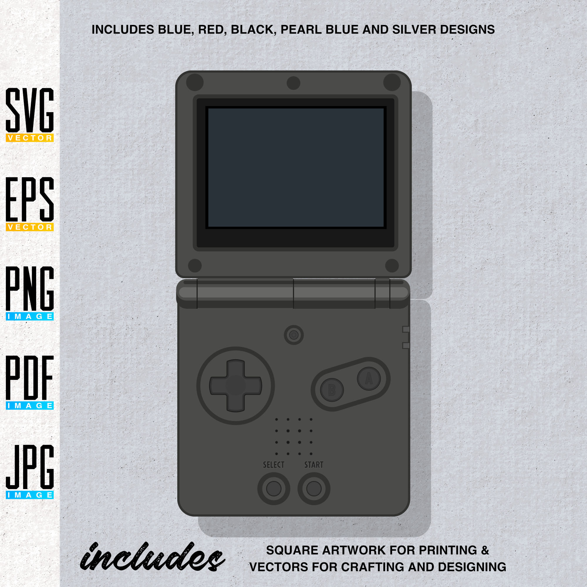 Gameboy Advance SP Printable Artwork | Retro Video Game Gameboy Advance SP Printable Artwork | Retro Video Game