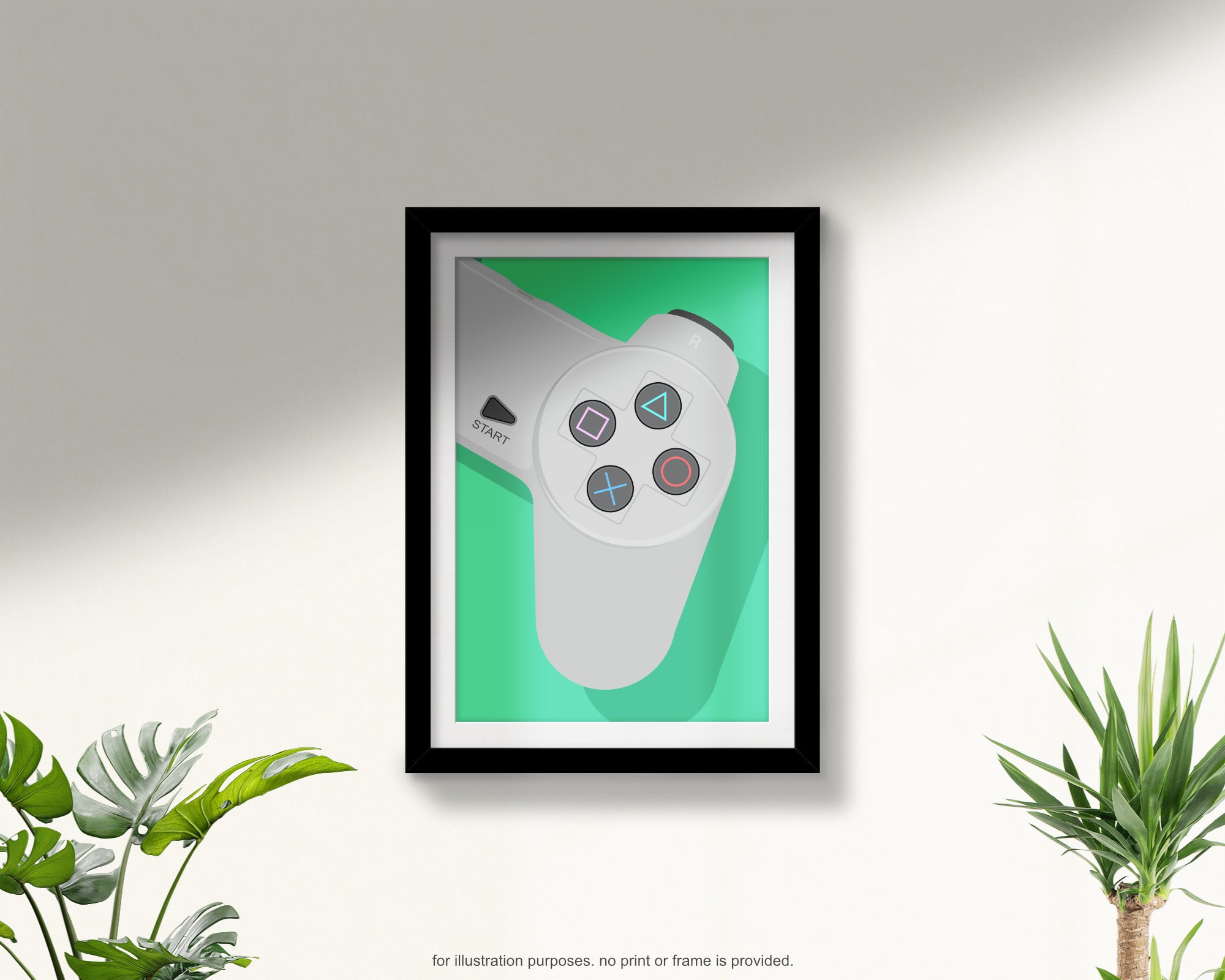 Playstation / PS1 Printable Artwork Retro Video Game Controller Vector ...