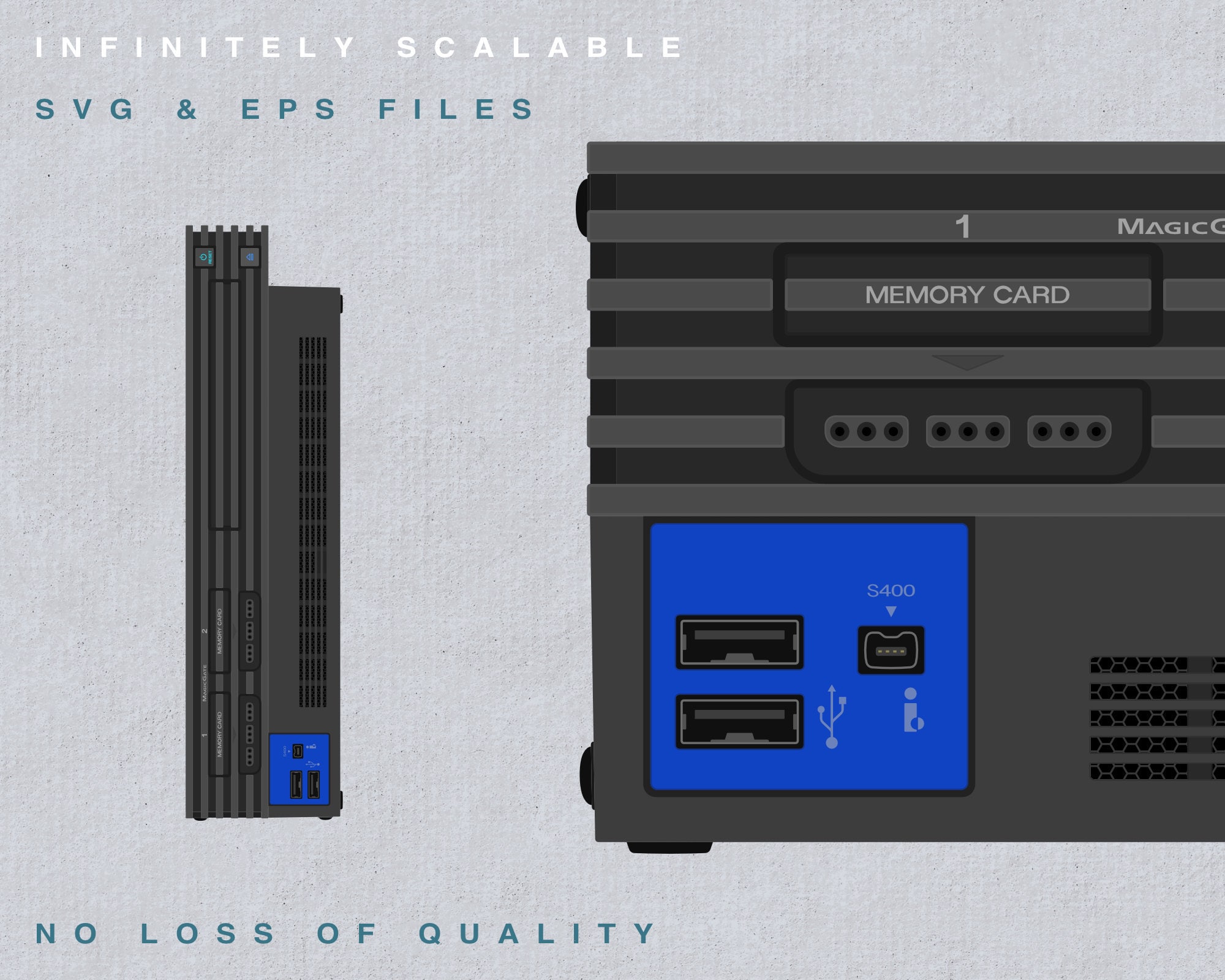 Playstation 2 / PS2 SVG &amp; Printable Artwork Retro Video Game Console ...