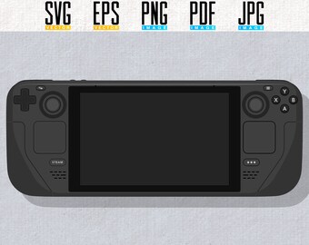 Steam Deck Printable Artwork | Video Game Handheld | Vector | Editable SVG | EPS | Transparent PNG