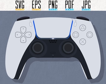 PS5 Printable Artwork + Free Gift | Video Game Controller | Vector | Editable SVG | EPS | Transparent PNG