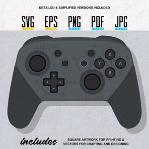 Peut inclure: Une manette de jeu vidéo noire et grise avec des boutons étiquetés A, B, X et Y. La manette possède un pavé directionnel, deux sticks analogiques et une poignée texturée.