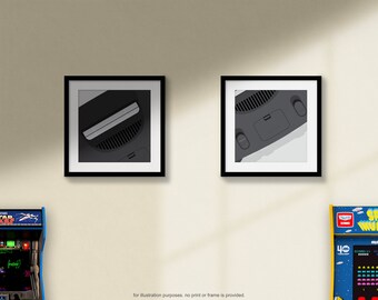 N64 Printable Artwork | Retro Video Game Console | Vector