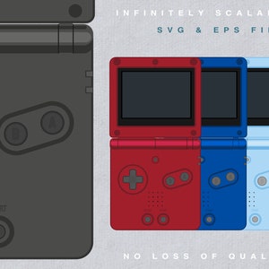 Game Boy Advance SP Printable Artwork | Retro Video Game Handheld ...