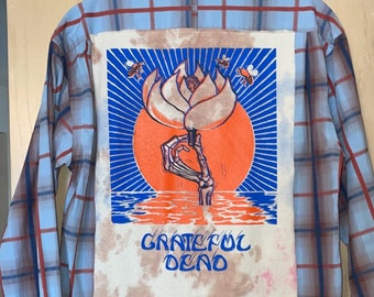 Célèbre groupe de rock patchwork chemise à carreaux en flanelle t-shirt graphique unisexe pour homme grand