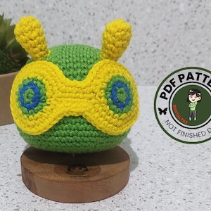 PDF Pattern - Green Slimy Agent Crochet Pattern - Green Slimy Agent Amigurumi - Digital File -