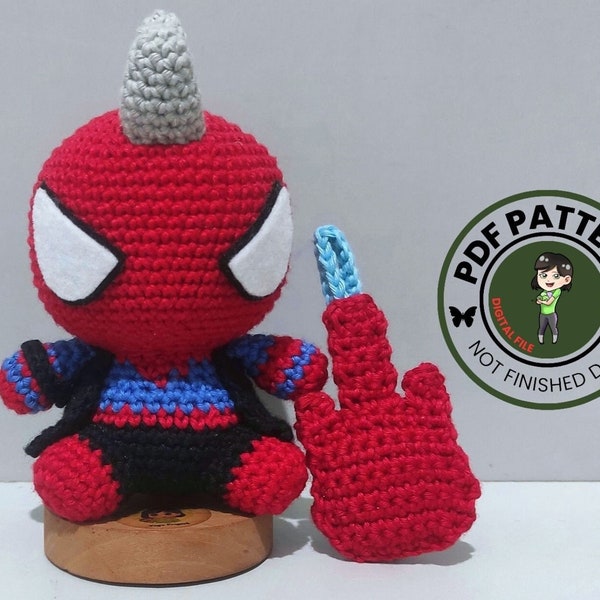 Spider Guitar Hero Amigurumi Crochet Pattern (PDF Pattern)