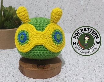 Green Slimy Agent Crochet Pattern: Amigurumi PDF (Digital File)