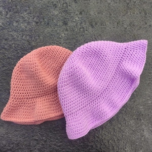 PDF PATTERN -Basic Bucket Hat Crochet Pattern - Digital File -