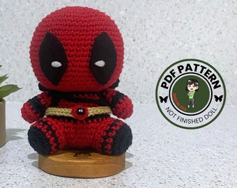 PDF Pattern - Redpool Crochet Pattern - Redpool Amigurumi - Digital File -