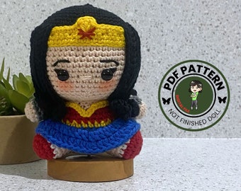 Super Woman Crochet Pattern: Amigurumi Doll (PDF Pattern)