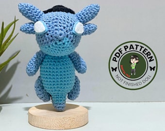 Blue Blind Amigurumi Crochet Pattern (PDF Pattern)