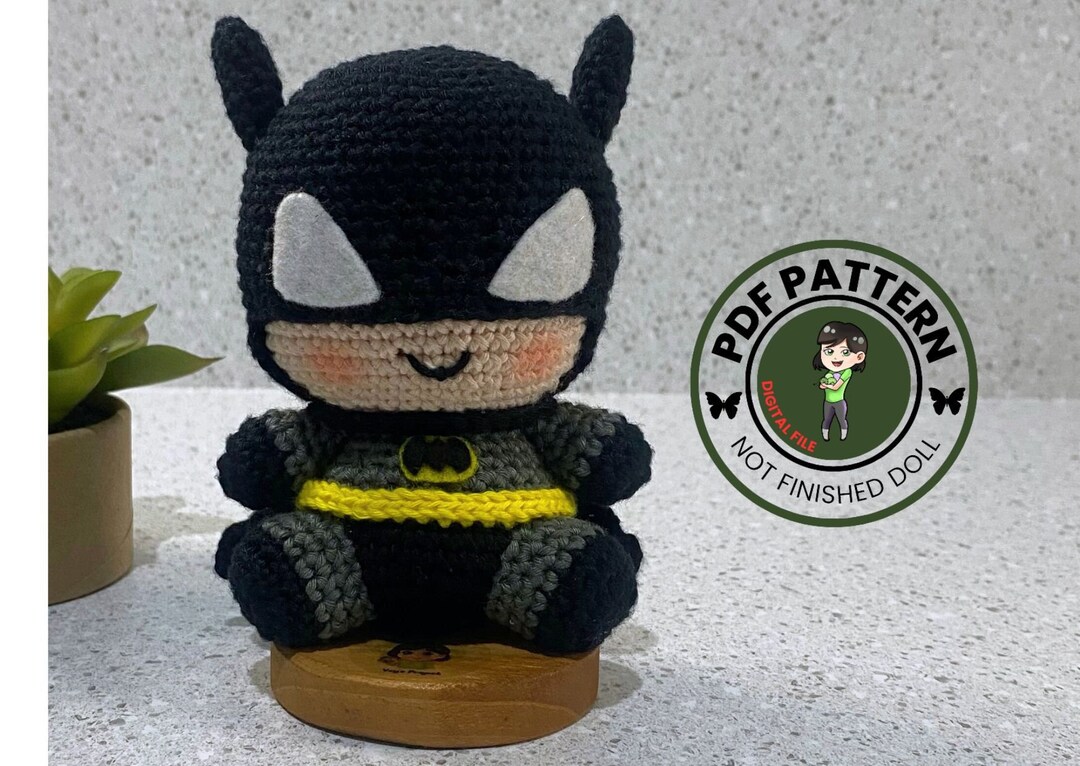 PDF Pattern Batman Crochet Pattern Batman Amigurumi Digital File - Etsy UK