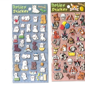 Nekoni Stickers - Relief Collection / Free Shipping