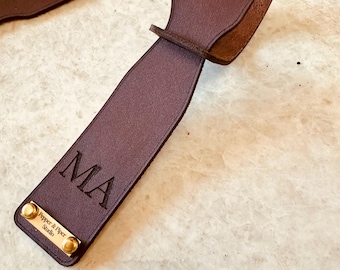 Personalized Leather Luggage Tag | Custom Travel Gift | Real Leather Bag Tag | Unique Travel Accessories | Monogram Luggage Tags