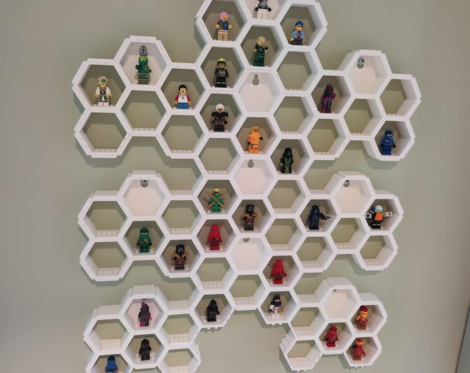 Modular Hexagon Display - Perfect for Your Minifigures on the Wall