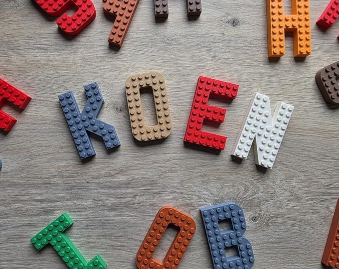3D Printed Magnet Letters – Custom Brick Decor, Personalized Name Magnets