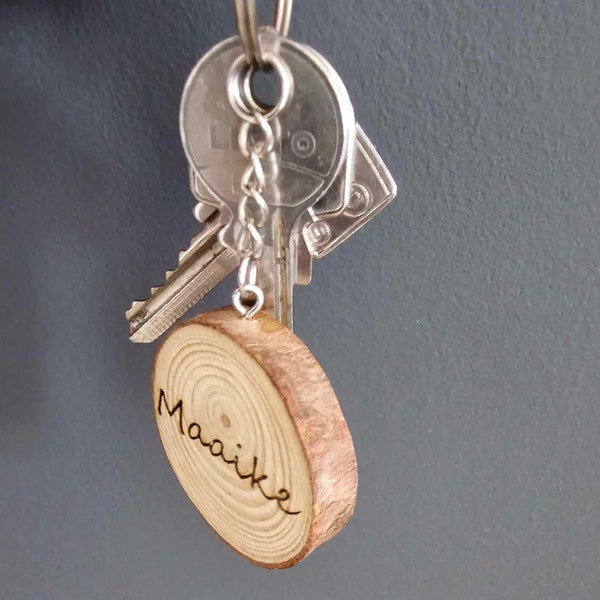 Wooden keychain