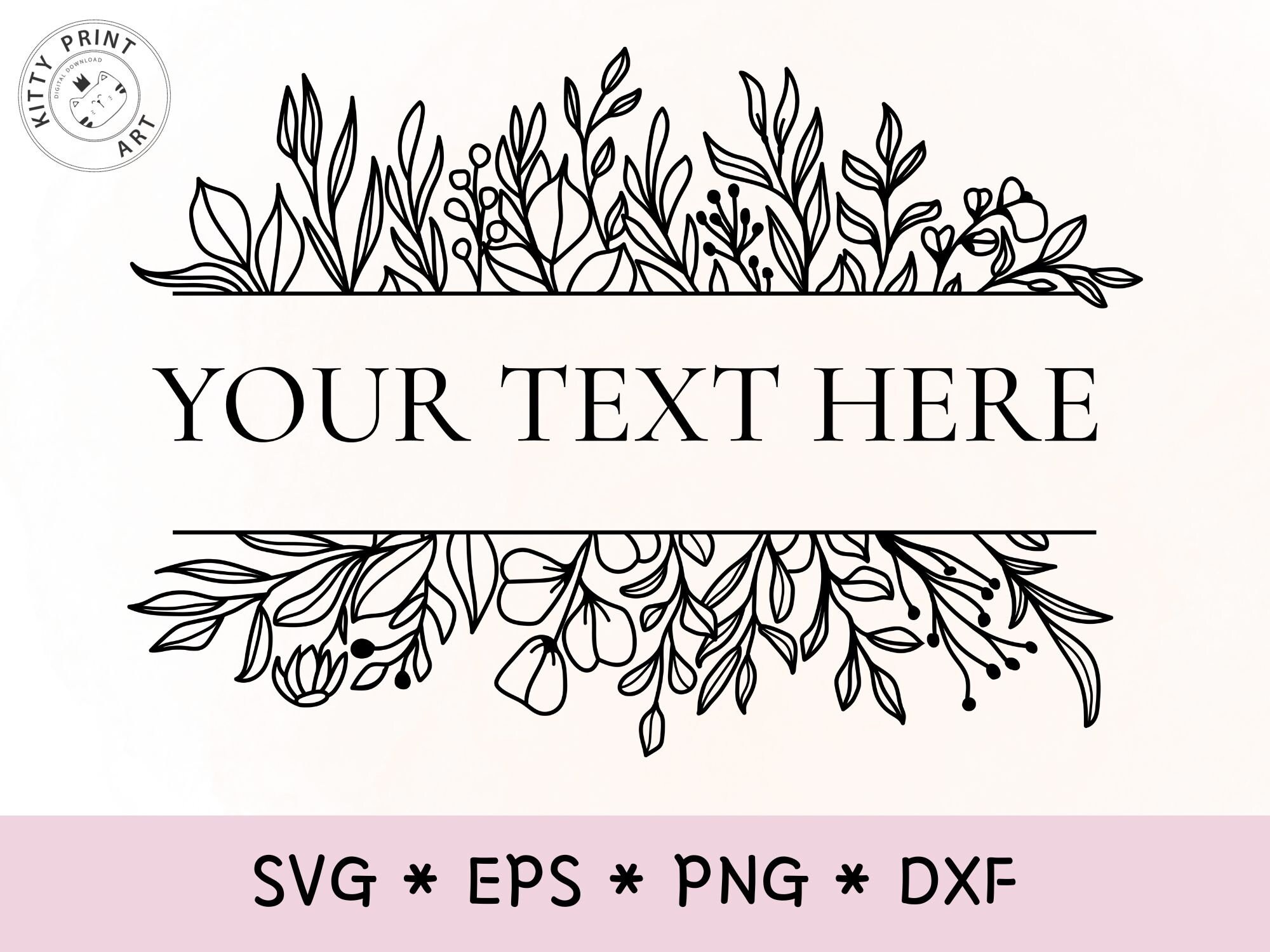 Premium Vector  Set floral monograms split in form frame frame made rose  flowers and leaves and bee cutting svg file