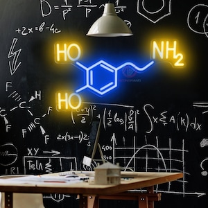 Dopamine Neon Sign, Dopamine Led Sign, Dopamine Wall Art, Dopamine Wall Decor, Molecule Neon Light, Molecule Walll Art, Mothers Day Gifts