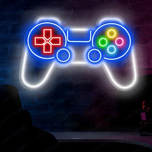Neon Controller Sign Gamepad Led Light Gamer Neon Sign Custom Game Room Decor Game Room LED Sign Valentine Gift For Him Birthday Gift