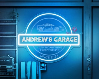 Custom Garage Sign Personalized Neon Sign Garage LED Sign Garage Sign Papa Workshop Sign Boyfriend Gift For Husband Father Day Gift