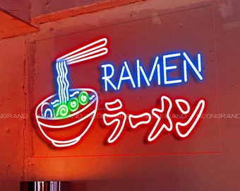 Ramen Neon Sign, Custom Ramen Led Sign, Restaurant Neon Sign, Ramen Wall Art, Personalized Neon Sign, Ramen Sign, Japanese Neon Sign