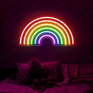 Rainbow Neon Led, Custom Neon Sign, Led Neon Light Stand Wall Bar, Kids Bedroom Decor, Rainbow Lover, Rainbow Lamp, Kid Room Decor Mom Gifts