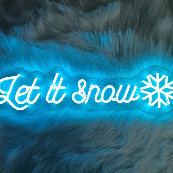 Let It Snow Sign Christmas Neon Sign Christmas Gifts Christmas Decor Let It Snow Yard Light Up Sign Outdoor Holiday Neon Light Sign Ideas