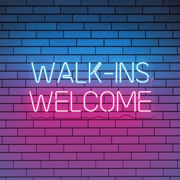 Walk Ins Welcome Sign Neon Outdoor Open Sign For Business Hanging Sign We Are Open Sign Open Neon Sign Open LED Light Open Shop Sign Custom