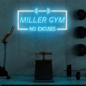 Gym Neon Sign Custom Neon Gym Light Gym Decor Custom Gym Neon Sign Custom Gym LED Light Personalized Home Gym Sign Gift For Boyfriend