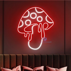 Valentines Gift Mushroom Led Neon Sign Custom Neon Sign Mushroom Decor Neon Light Sign For Wall Birthday Gift Wall Neon Sign Bedroom Kids