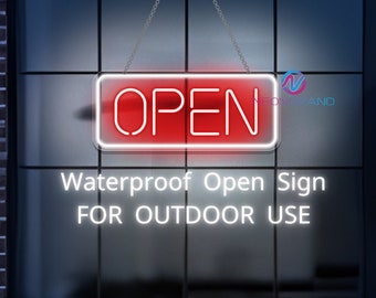 Outdoor Open Sign For Business Outdoor Open Sign Waterproof Open Sign Open LED Light Up Open Sign Custom Neon Sign We Are Open Sign