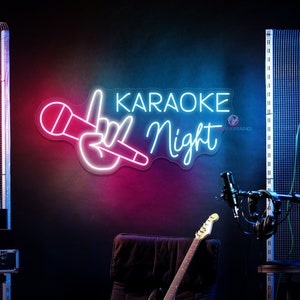 Karaoke Night Led Sign Karaoke Night Neon Sign Karaoke Room Sign Custom Neon Sign Music Neon Lights Karaoke Bar Neon Micro Neon Light