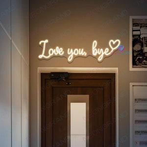 Letrero para puerta con la frase "Te amo, adiós", decoración para puerta, letrero para pasillo con la frase "Te amo, adiós", regalos originales, decoración para puerta, decoración para sala de estar, letrero para entrada con la frase "Te amo, adiós"