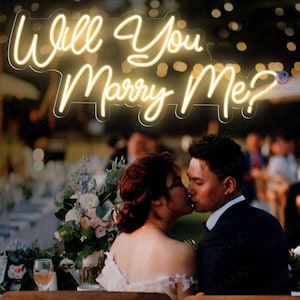 Will You Marry Me Neon Sign Wedding Neon Sign Custom Neon Sign Wedding Will You Marry Me LED Lights Proposal Decor Sign Wedding Decor