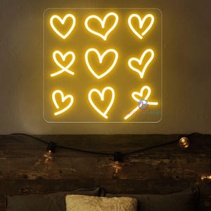 Applique murale LED moderne en forme de coeur avec symbole d'amour, grille pour chambre à coucher, décoration de couple, cadeau de mariage pour mari, cadeau de fête des pères