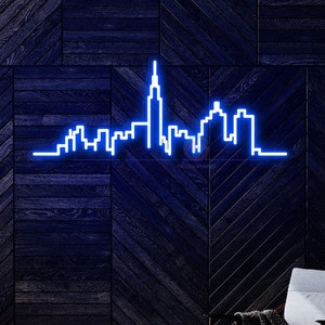 New York City Neon Sign Nyc Skyline Neon Sign City Neon LED Light City Neon Sign Custom Neon Sign Skyline Neon Sign Custom Custom City Sign