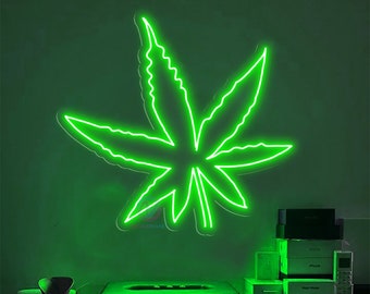 Cannabis Neon Sign 420 Marijuana Weed Leaf Neon Sign Stoner Gift Valentines Neon Sign Gift For Dad Gift For Husband Gift For Him