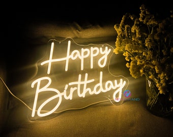 Happy Birthday Neon Sign Birthday Neon Sign Happy Birthday Sign Happy Birthday Banner Happy 1st Birthday Party Sign Birthday Backdrop