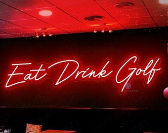 Golf Neon Sign Eat Drink Golf Neon Sign Let's Golf Led Sign Sport Neon Sign Golf Party Led Sign Gift for Men Golf Club Decor Golf Lover Gift