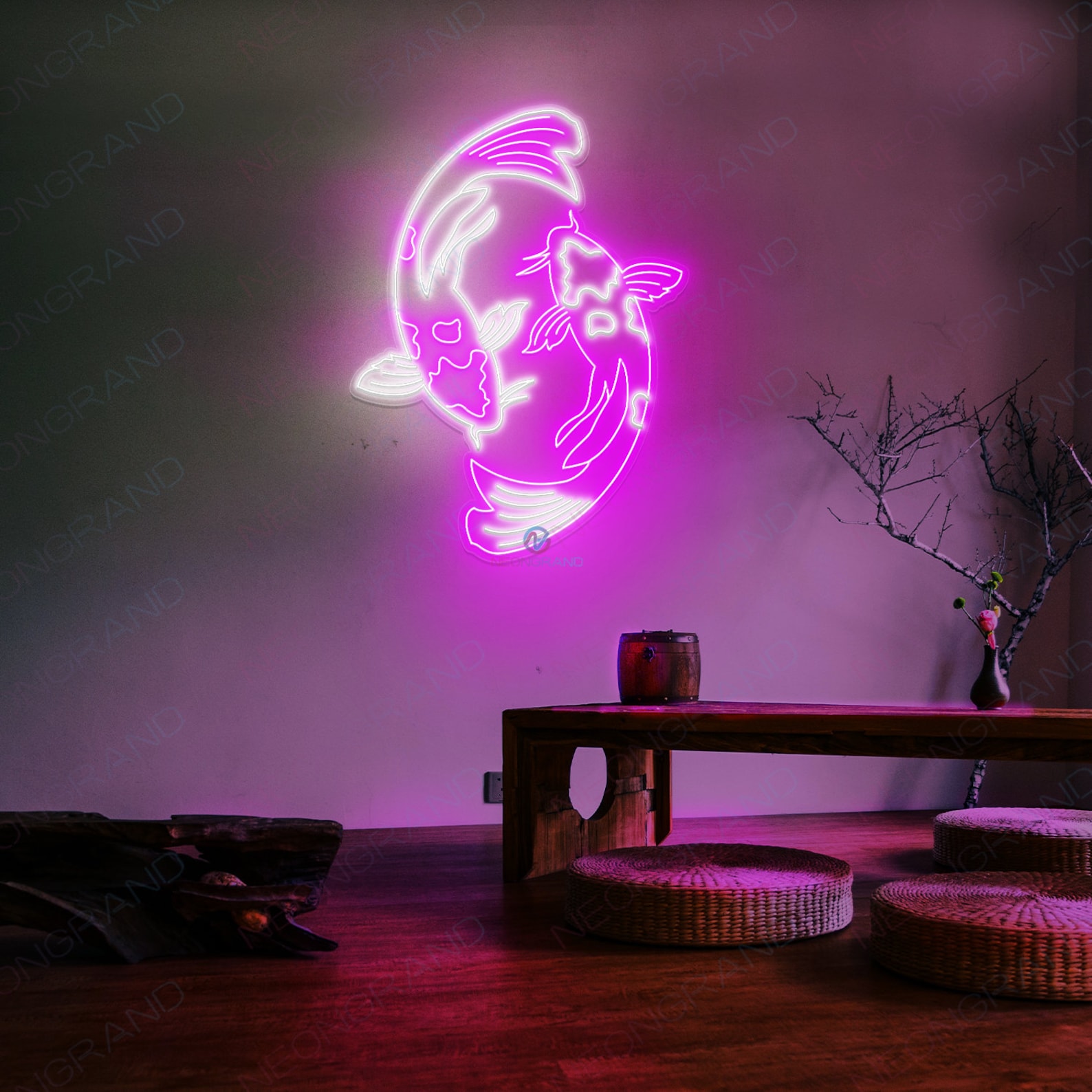 Koi Fish Neon Sign Koi Neon Sign Custom Japan Neon Sign - Etsy