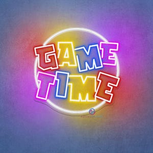 Game Time Neon Sign LED Wall Art for Gamers Colorful Gaming Room Decor Custom Neon Light for Game Room Cool Gamer Gift Sign