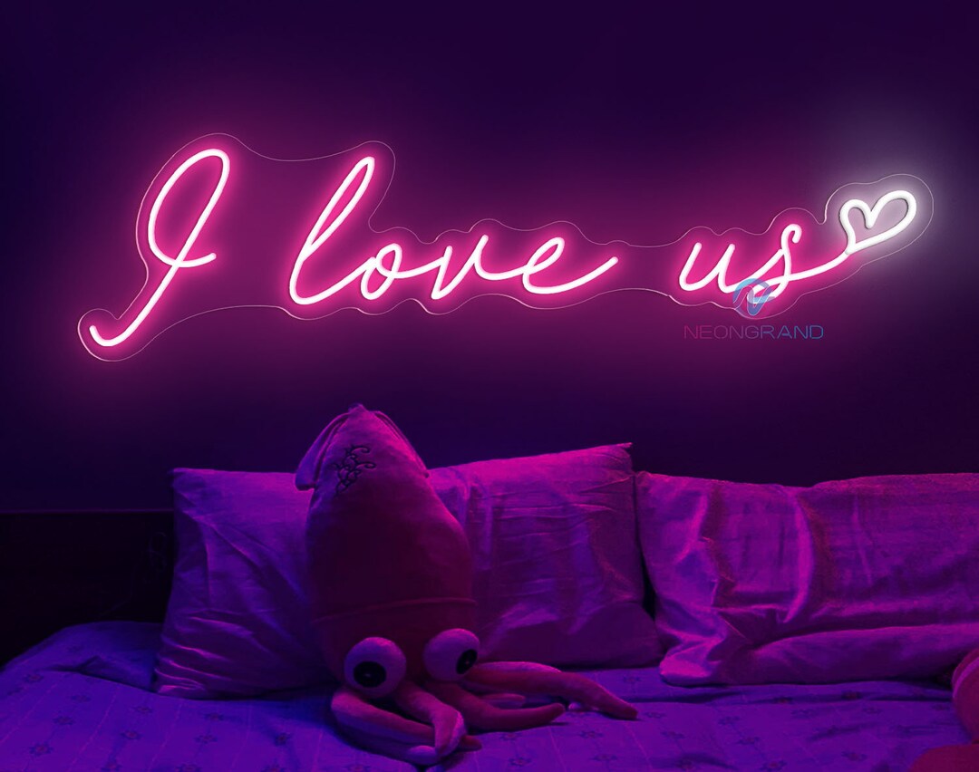 I Love Us Sign, I Love Us Neon Sign, Valentines Neon Lights, Valentines