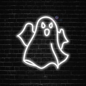 Ghost Neon Sign, Halloween Ghost Neon Light, Halloween Decoration, Custom Halloween Neon Sign, Halloween LED Light, Halloween Party Decor