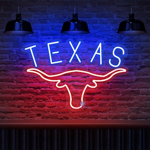 Texas Neon LED-Schild Western Dekor Texas Karte Wandkunst Benutzerdefinierte Leuchtreklame Staaten Karte Zeichen für Wohnkultur Vatertagsgeschenk Geschenk für den Freund