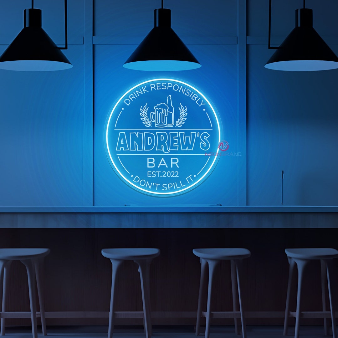 Custom Bar Neon Sign for Home Bar Decor Neon Sign Custom LED Bar Sign