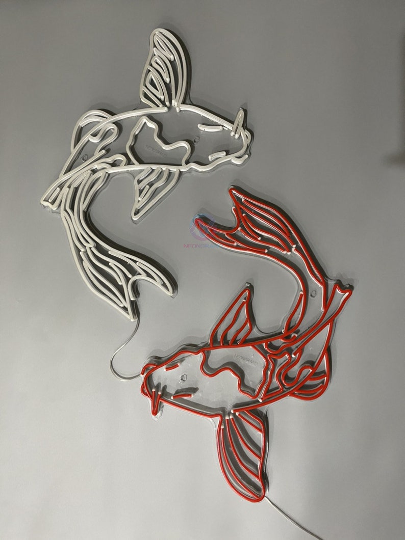 Japanese Neon Sign Koi Fish Neon Sign Custom Japan Neon | Etsy