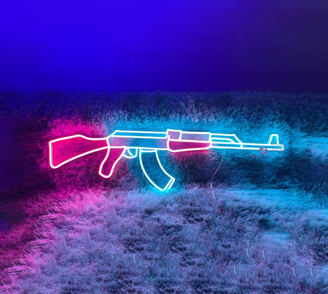 人気のファッションブランド！ AK Sign Neon Led Gun 47 Wall Gun Light Neon Led Pistol Gift トイガン