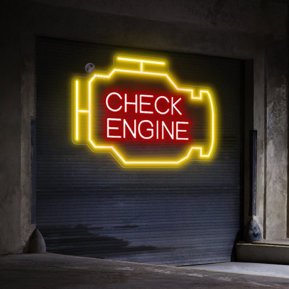 Check Motor Light Check Motor Neon Schild LED Garage Schild Auto